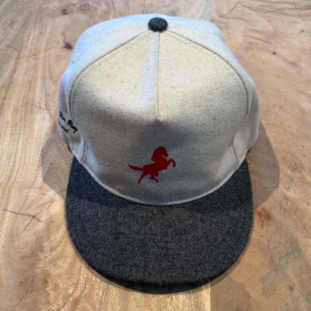 Off White Twill Baseball Cap